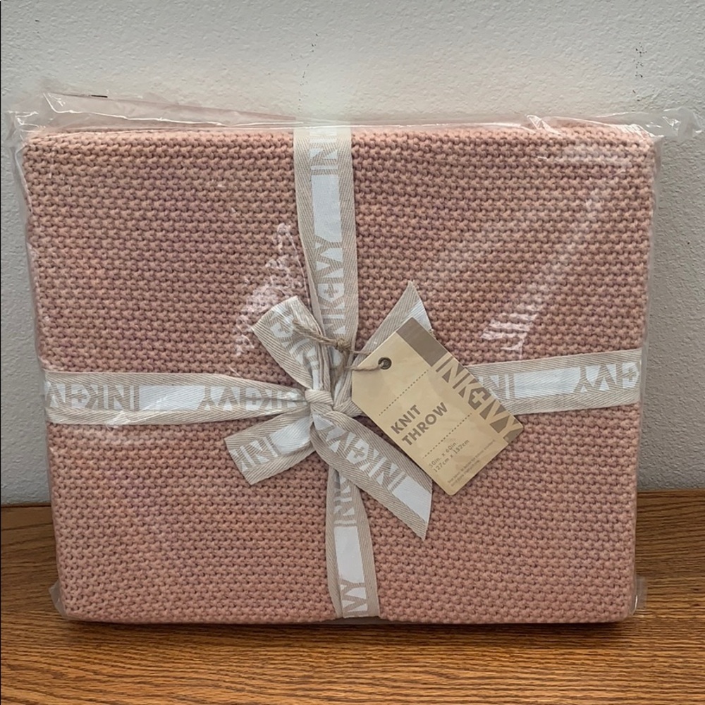 Pink Knit Throw